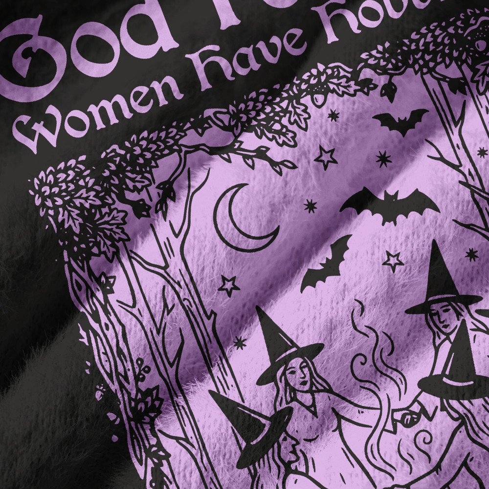 Pagewings God Forbid Women Have Hobbies Off Shoulder Ugly Knit Sweater