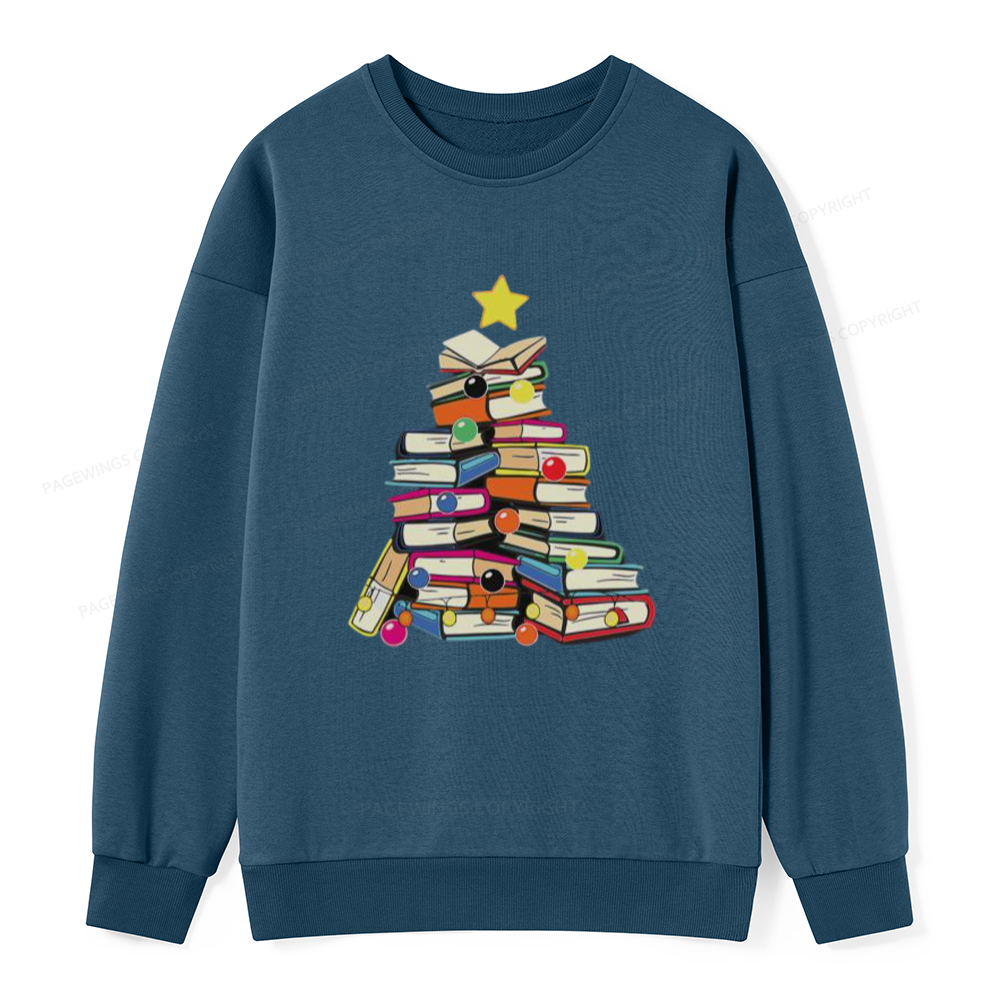 Pagewings Christmas Tree Bookworm Unisex Classic Sweatshirt