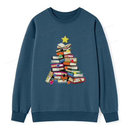 Pagewings Christmas Tree Bookworm Unisex Classic Sweatshirt