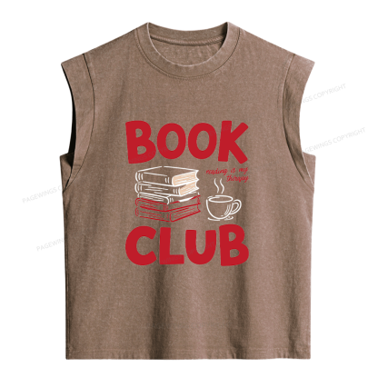Pagewings Book Club Women's Washed Tank Top