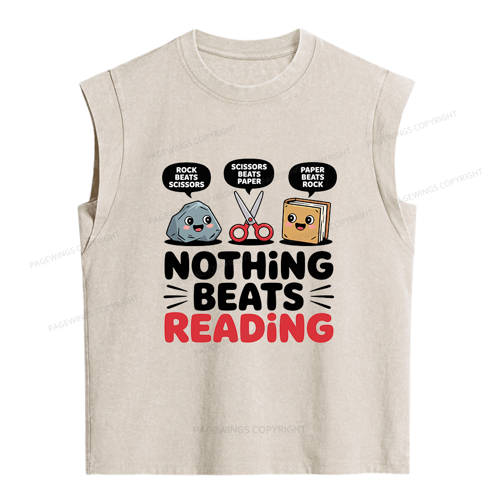Pagewings Reading Teacher Women's Washed Tank Top