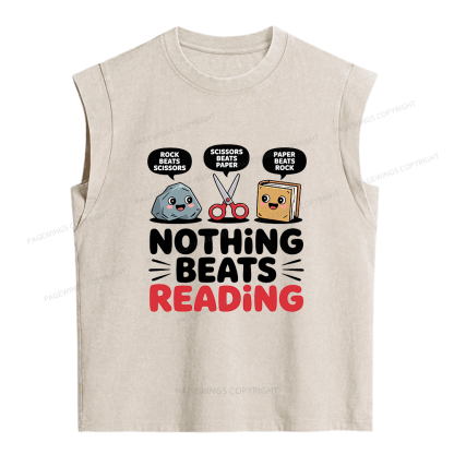 Pagewings Reading Teacher Women's Washed Tank Top