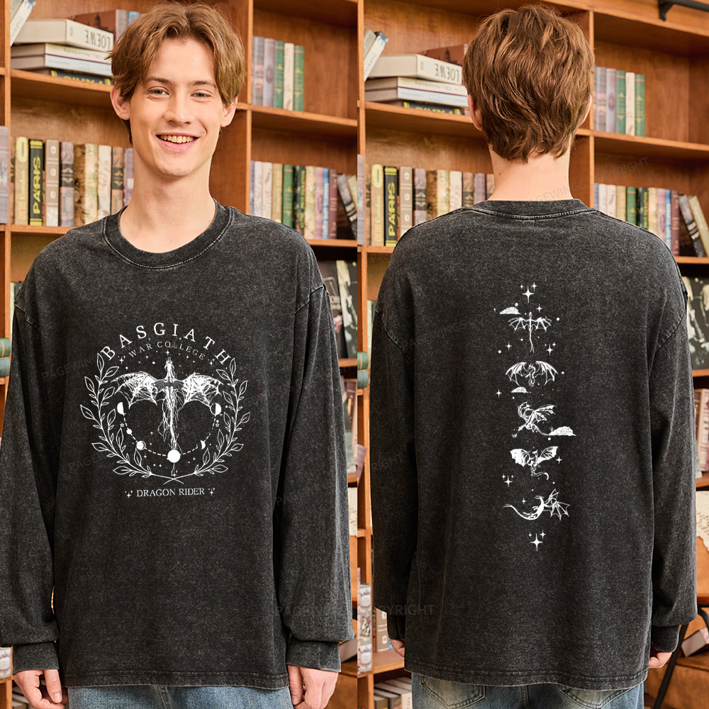 Pagewings Fantasy Team Unisex Washed Long Sleeve T-shirt