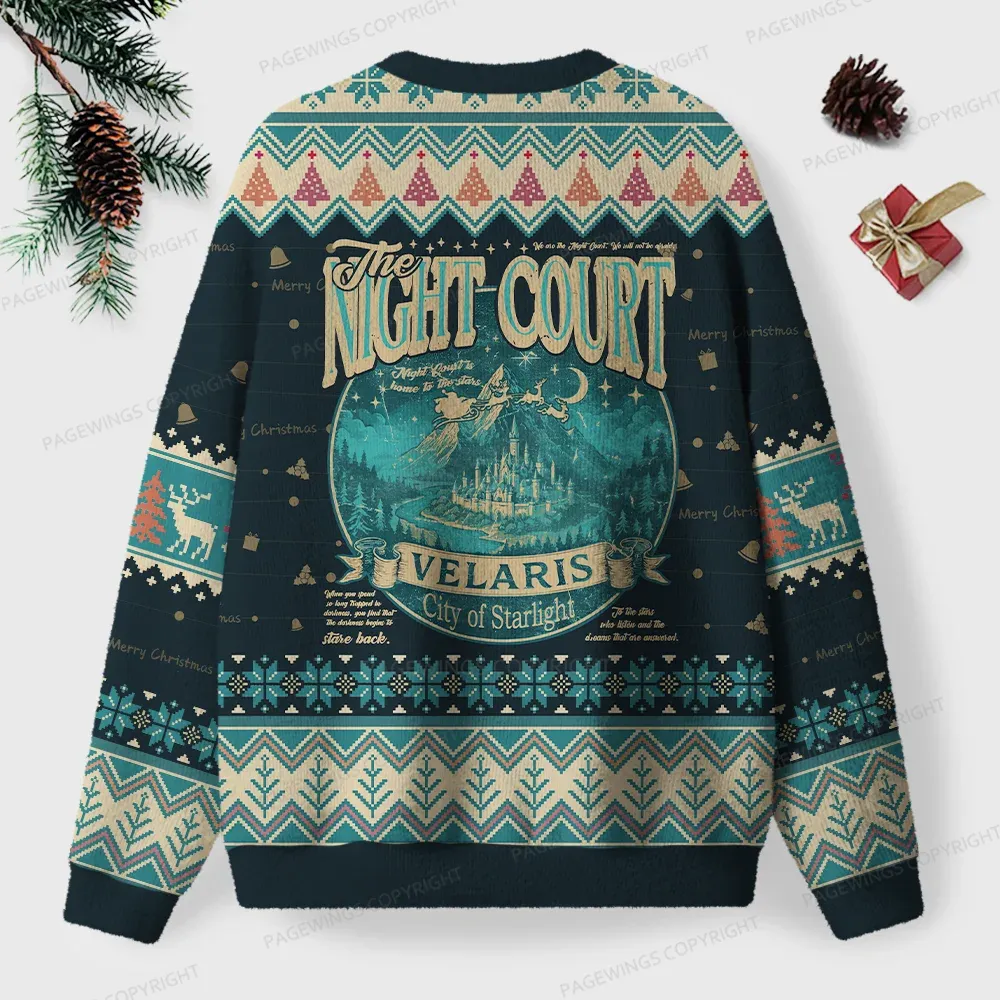Pagewings The Night Court Velaris City Of Starlight Unisex Ugly Knit Sweatshirt