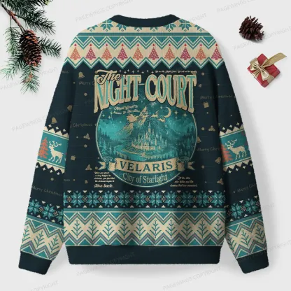 Pagewings The Night Court Velaris City Of Starlight Unisex Ugly Knit Sweatshirt