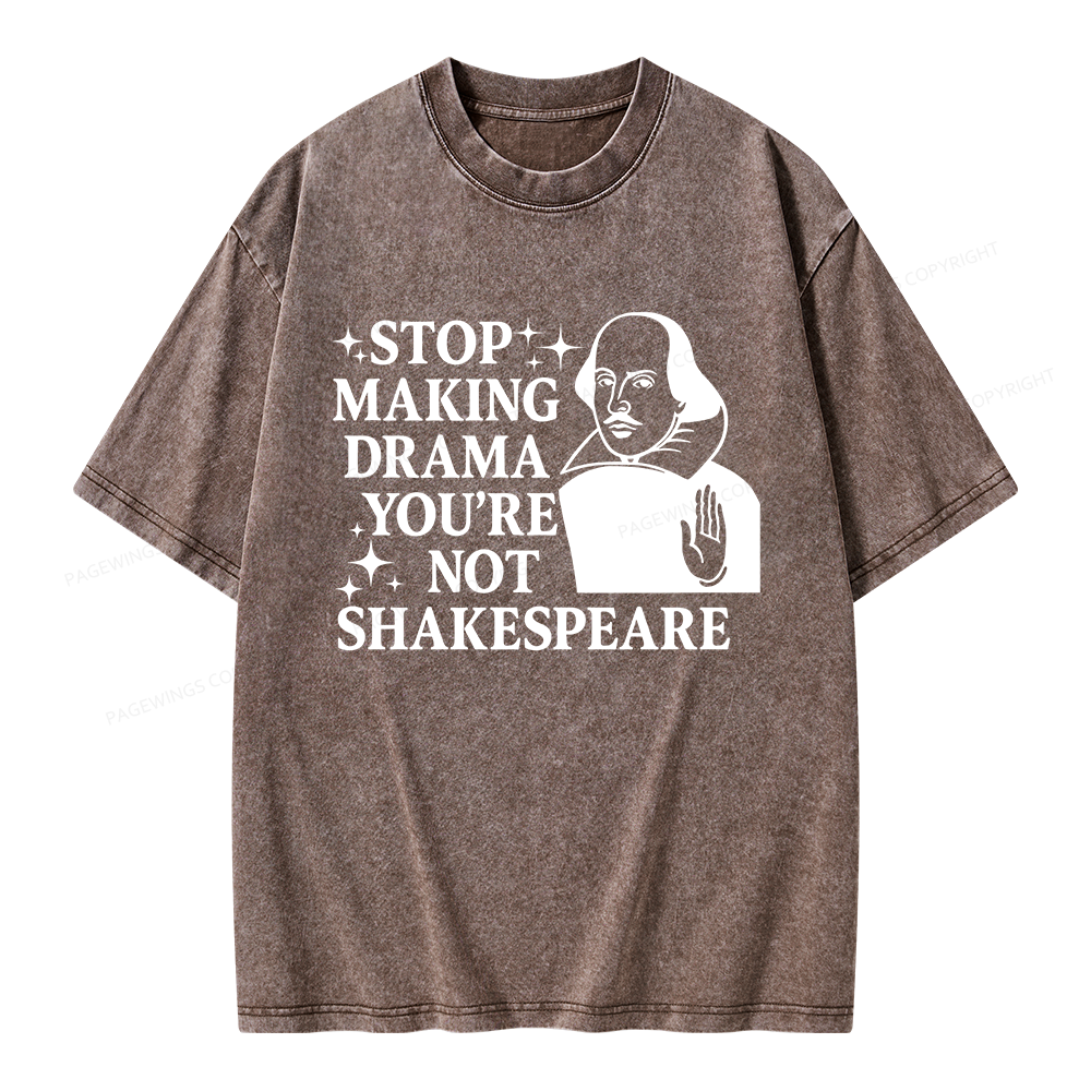 Pagewings Stop Making Drama Unisex Washed T-shirt