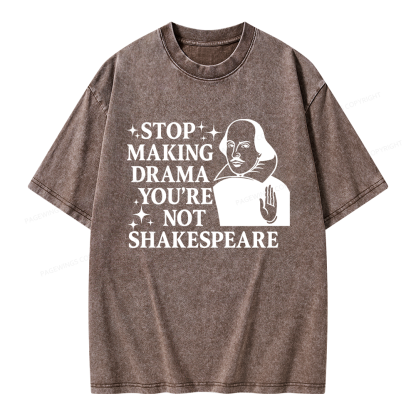 Pagewings Stop Making Drama Unisex Washed T-shirt