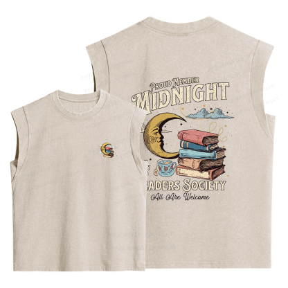 Pagewings Midnight Readers Society Women's Washed Tank Top