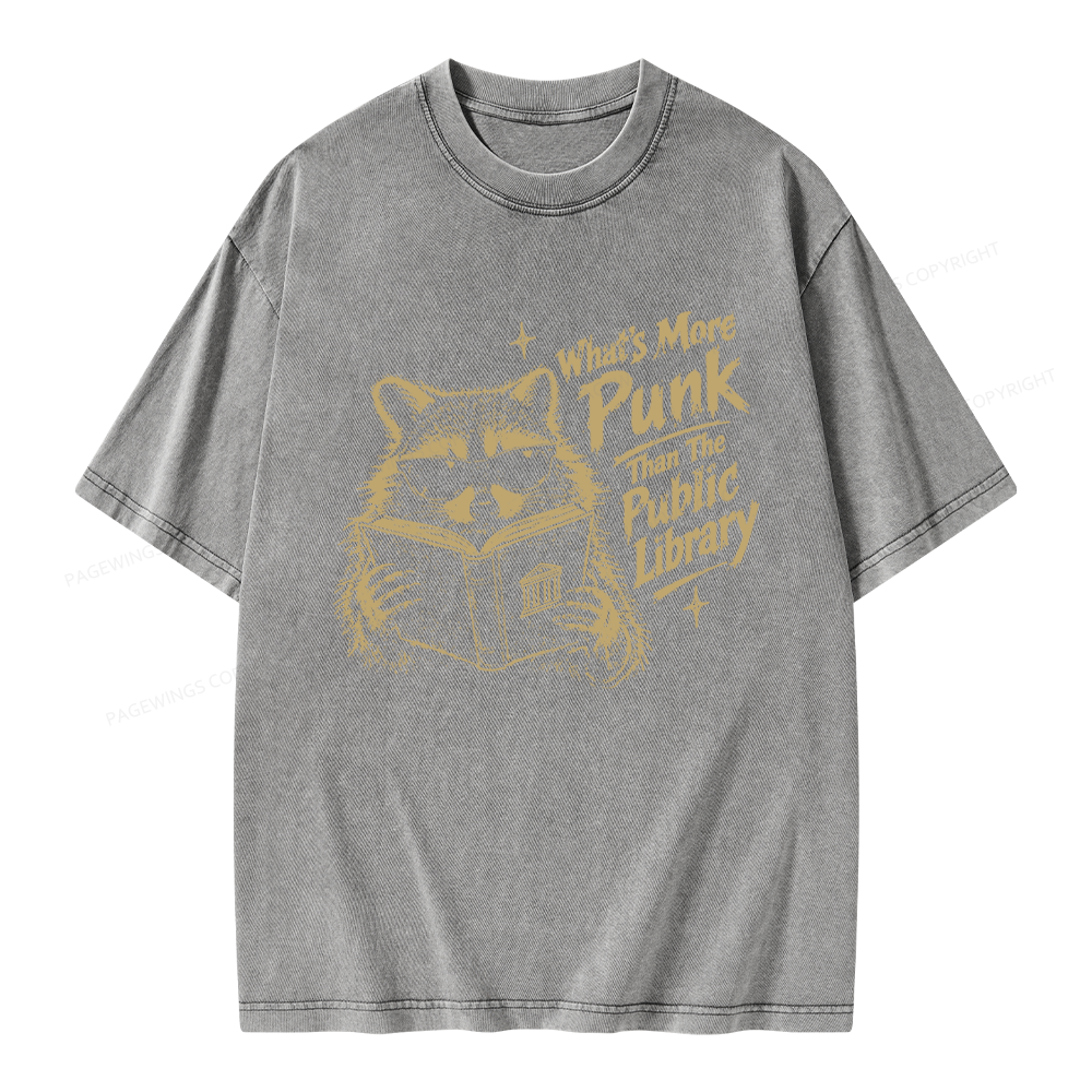 Pagewings What's More Punk Than The Public Library Unisex Washed T-shirt