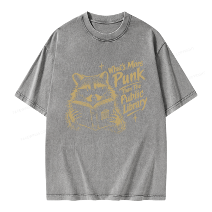 Pagewings What's More Punk Than The Public Library Unisex Washed T-shirt