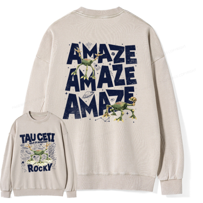 Pagewings Rocky Tau Ceti Home of Astrophage Unisex Washed Sweatshirt