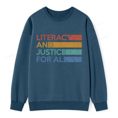 Pagewing Literacy and Justice For All Unisex Classic Sweatshirt