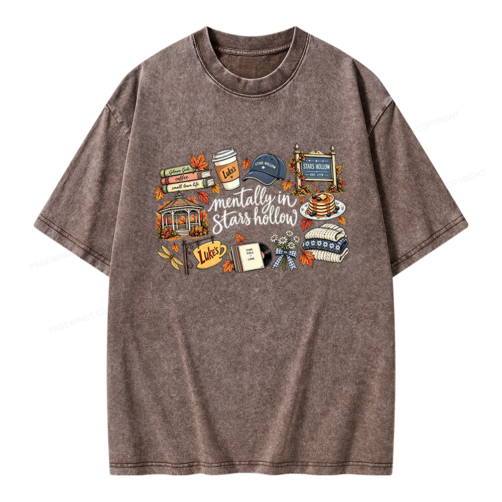Pagewings Stars Hollow Unisex Washed T-shirt