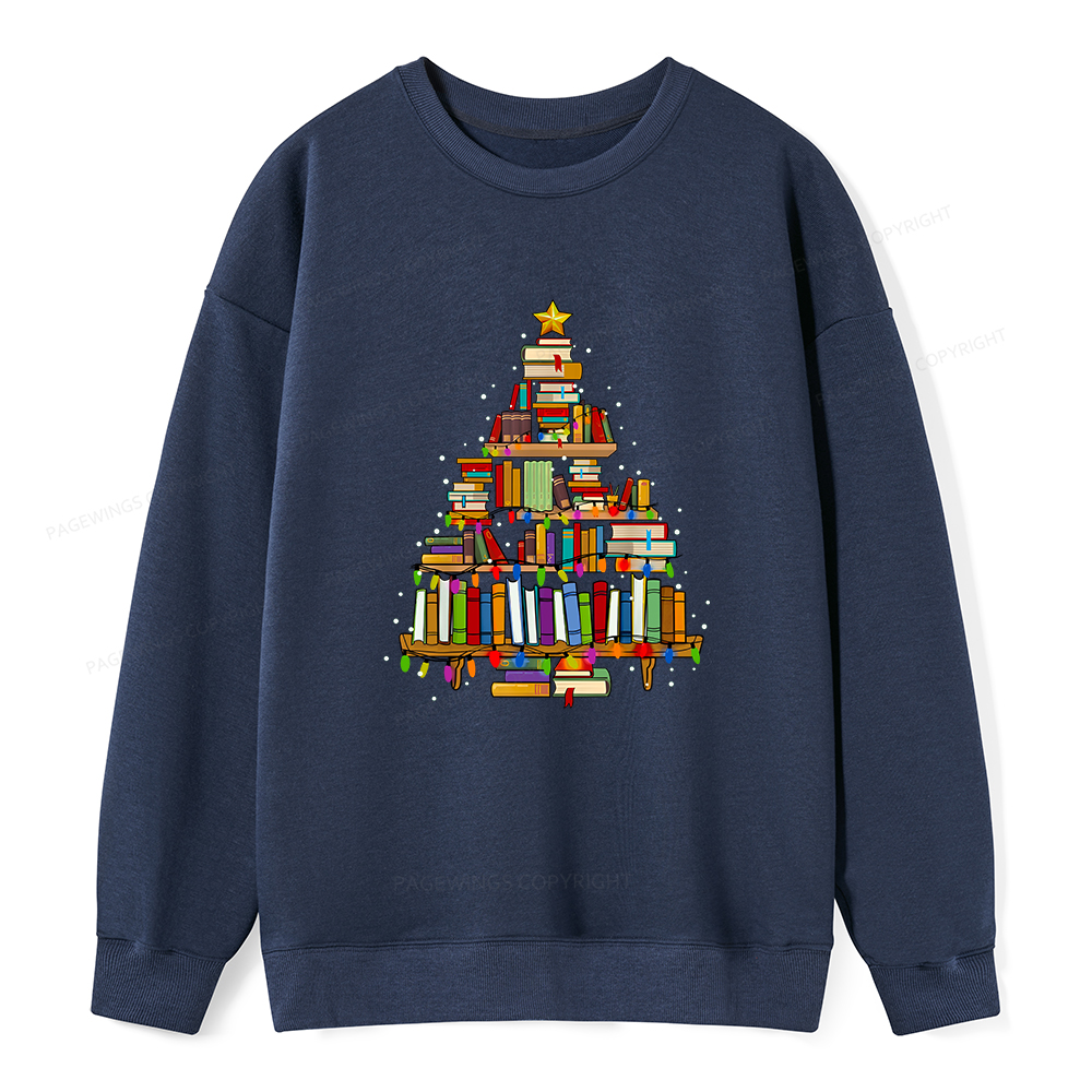 Pagewings Christmas Books Tree Unisex Classic Sweatshirt