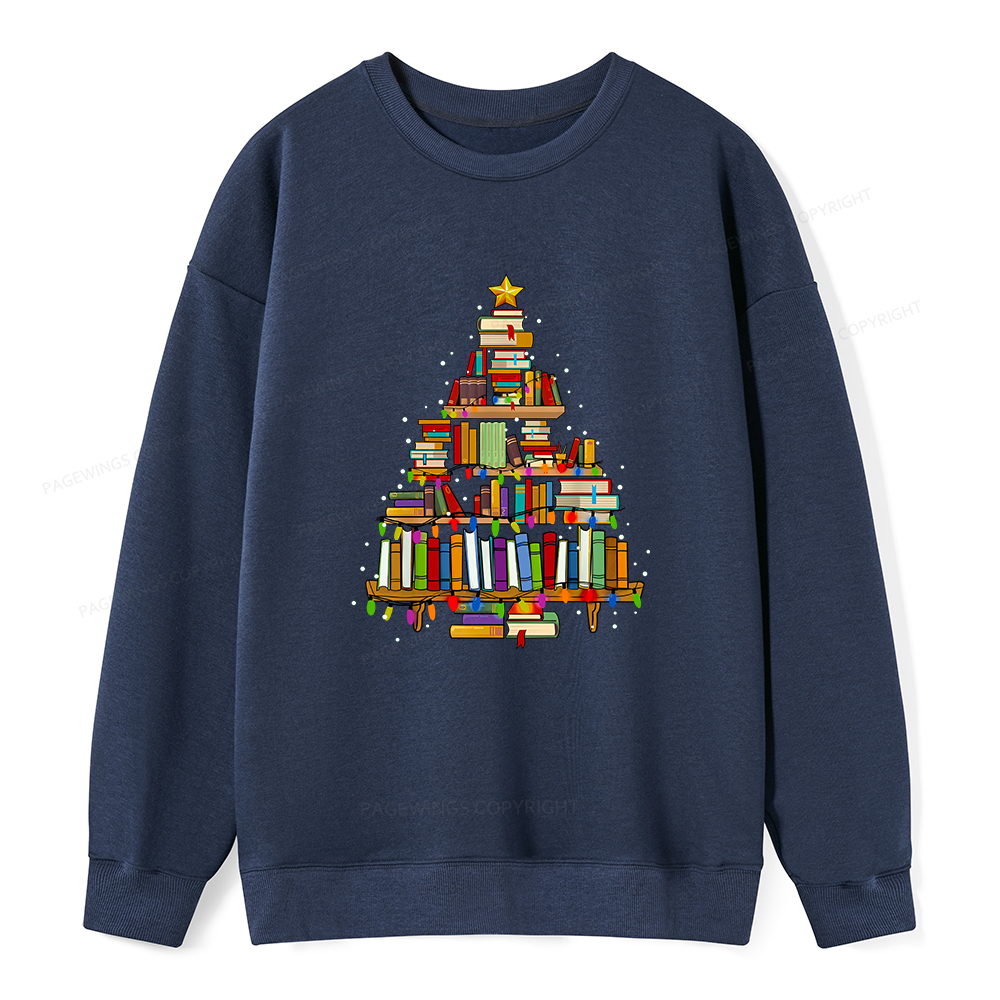 Pagewings Christmas Books Tree Unisex Classic Sweatshirt
