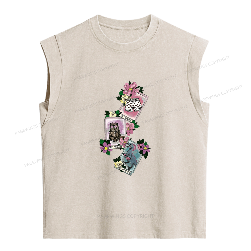 Pagewings Sci Fi Bookish Women's Washed Tank Top