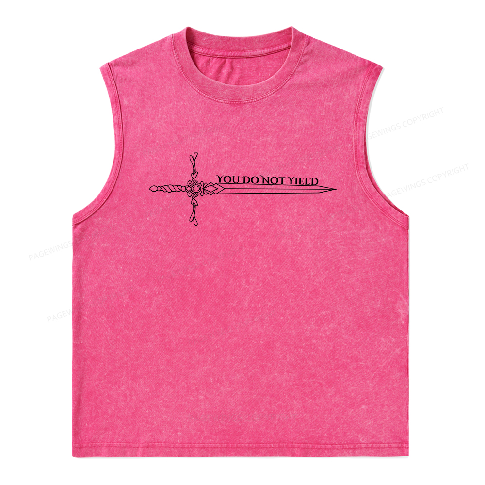 Pagewings You Do Not Yield Unisex Washed Tank Top