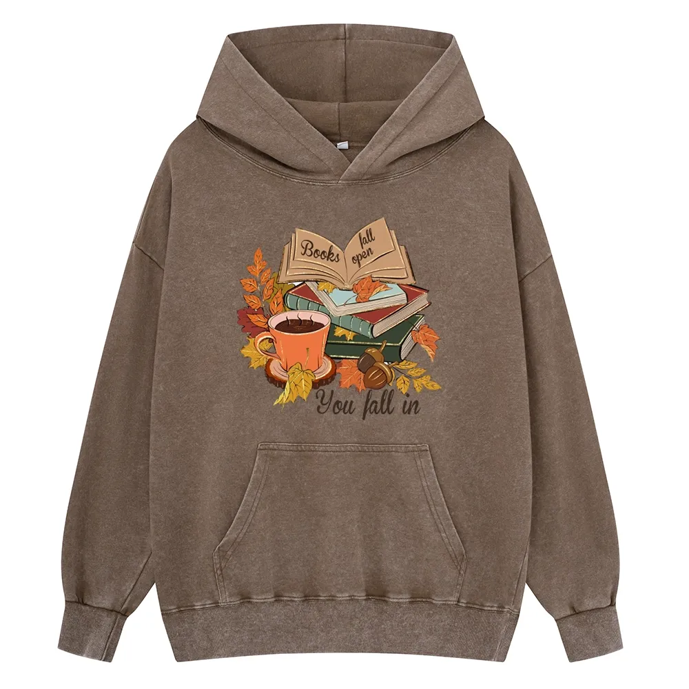 Pagewings Thanksgiving You Fall In Unisex Washed Hoodie