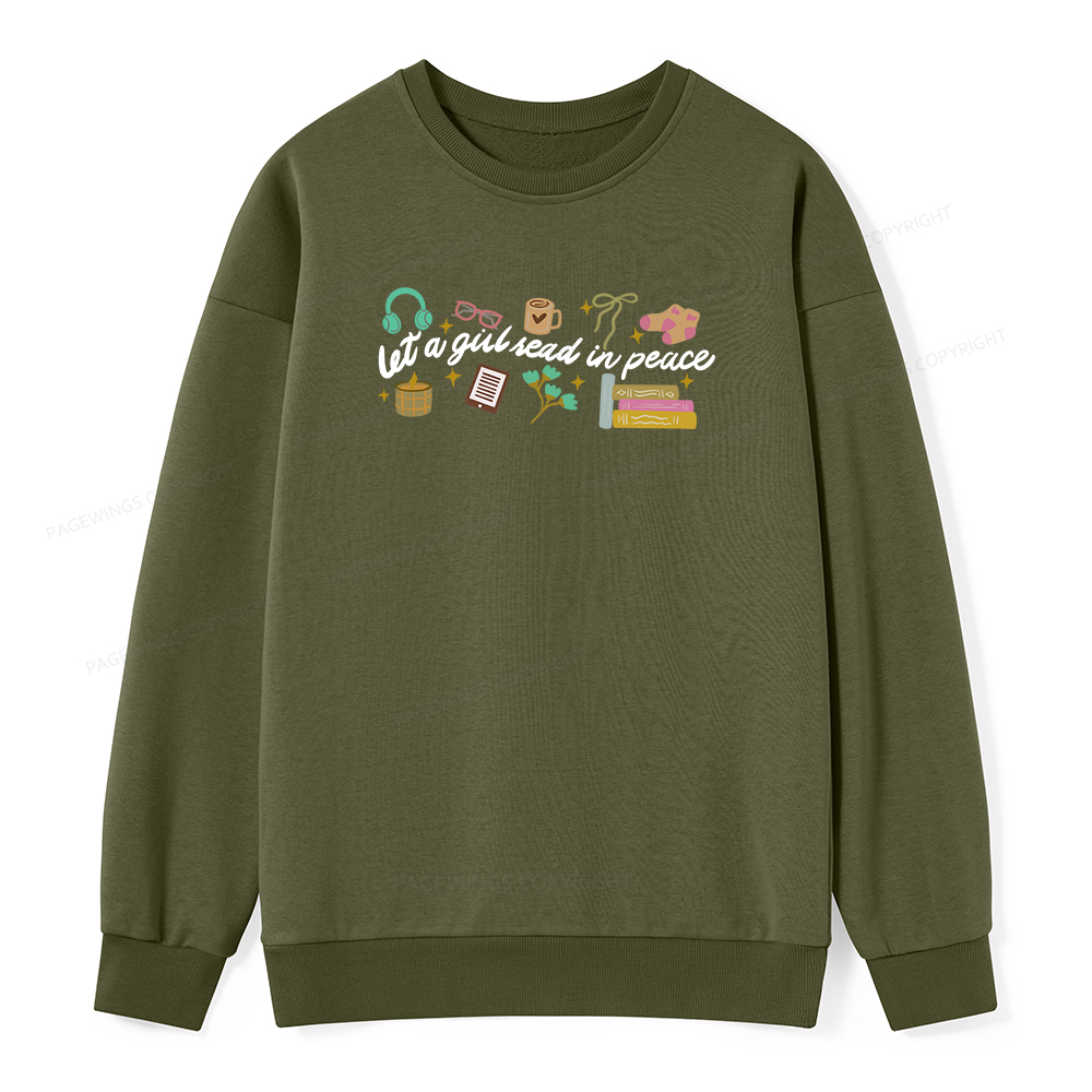 Pagewings Let a Girl Read in Peace Unisex Classic Sweatshirt