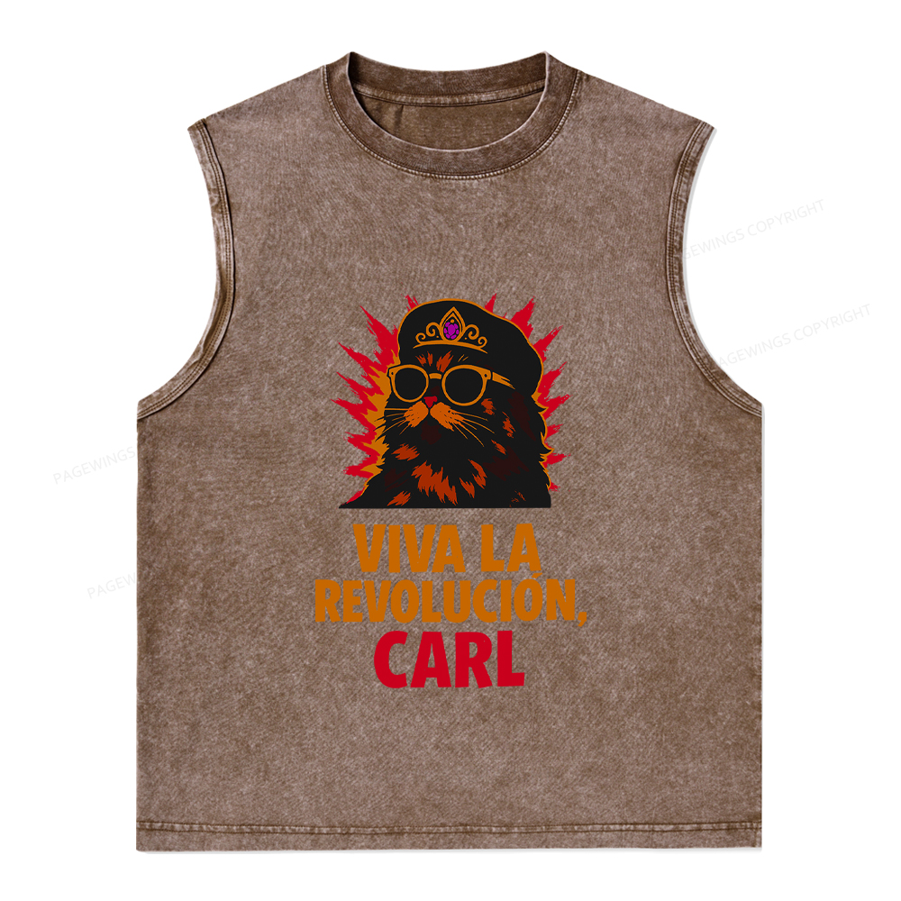 Pagewings Viva La Revolucion Unisex Washed Tank Top