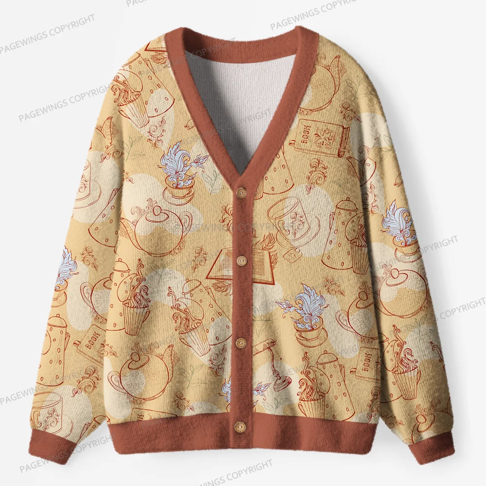 Pagewings Book Unisex Ugly Cardigan Sweaters