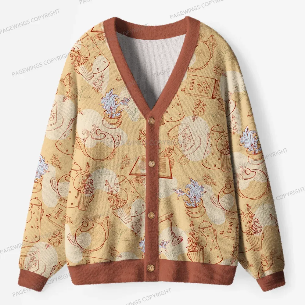 Pagewings Book Unisex Ugly Cardigan Sweaters