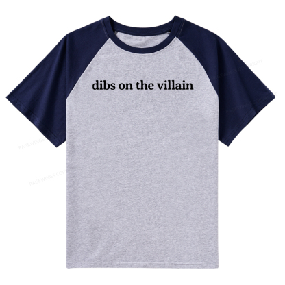Pagewings Dibs On The Villain Raglan T-shirt