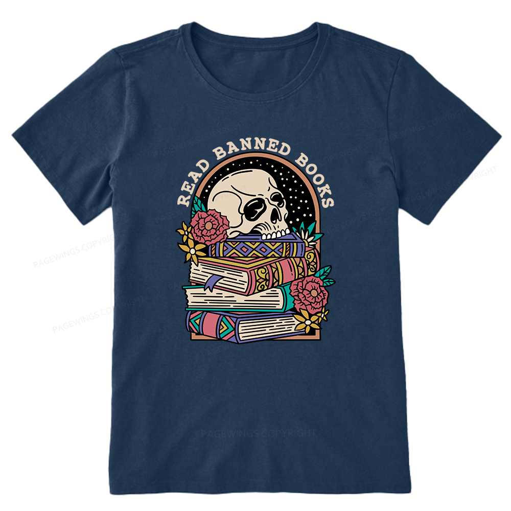 Pagewings Read Banned Book Floral Unisex Tee Unisex Classic T-shirt