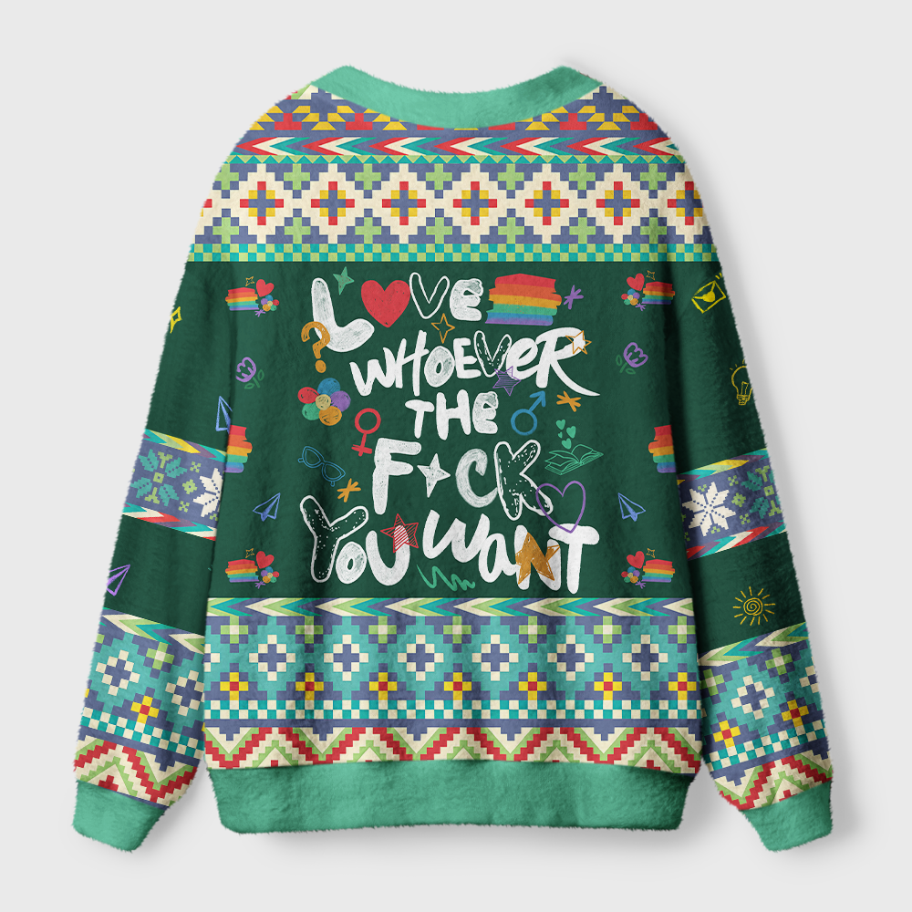 Pagewings Love Whoever The F**k You Want Light Knit Unisex Cardigan Sweaters
