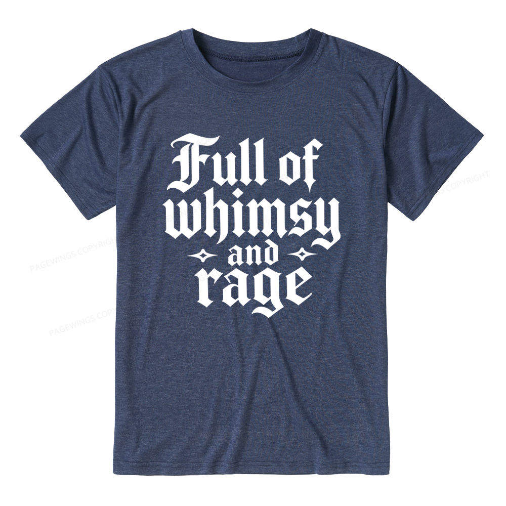 Pagewings Full of Whimsy and Rage Unisex Heather T-Shirt