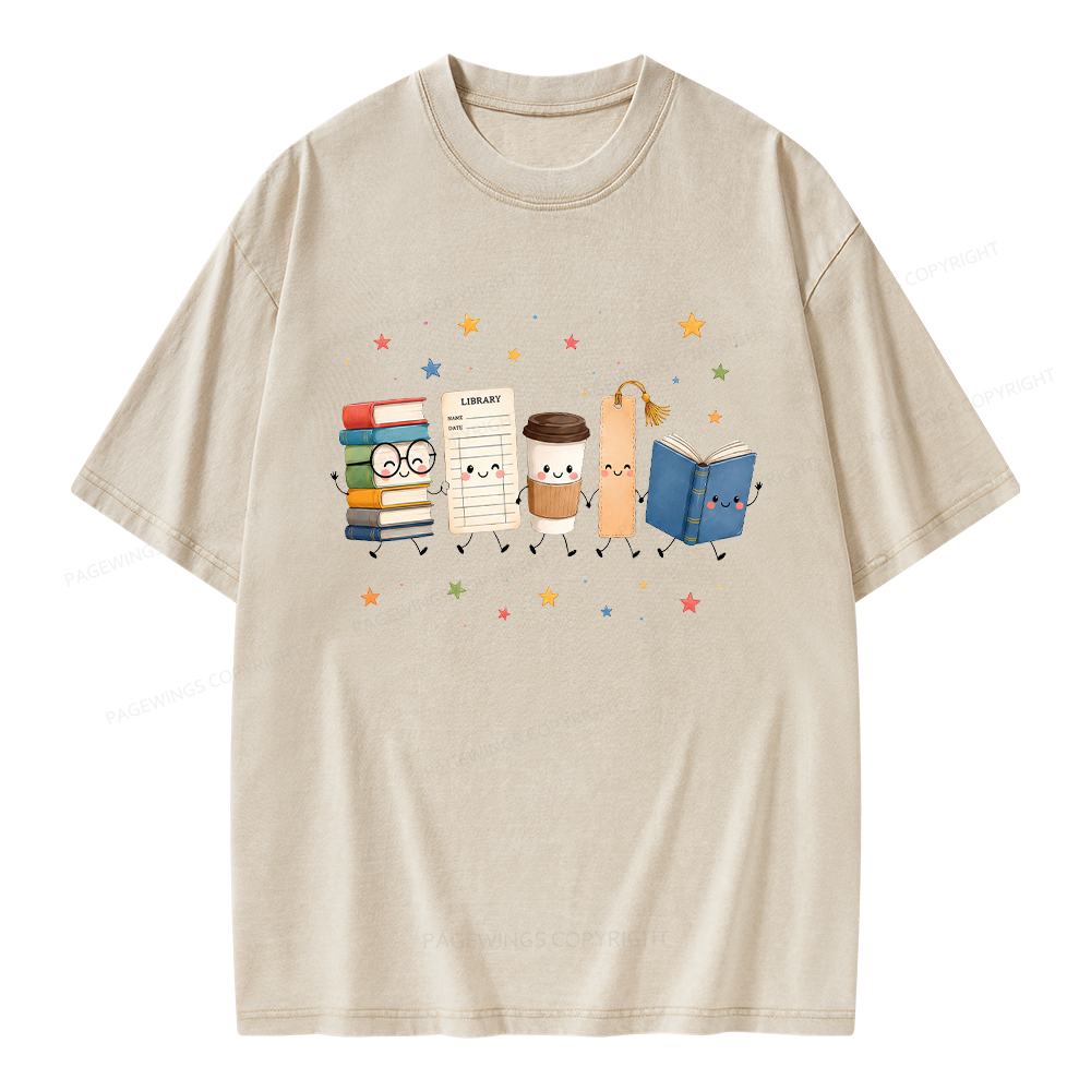 Pagewings Librarian Unisex Washed T-shirt