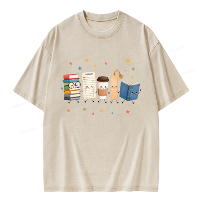 Pagewings Librarian Unisex Washed T-shirt