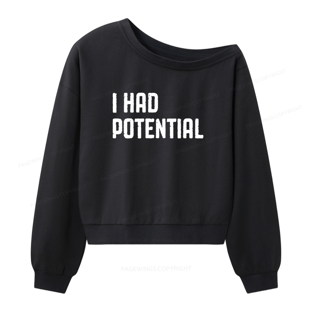 Pagewings Sci Fi Bookish Women Off Shoulder Sweatshirt