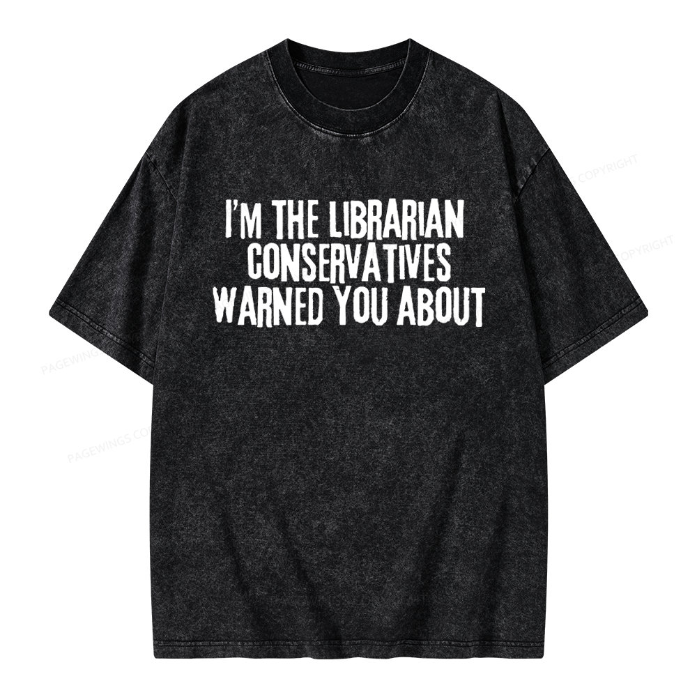 Pagewings I'm The Librarian Unisex Washed T-shirt