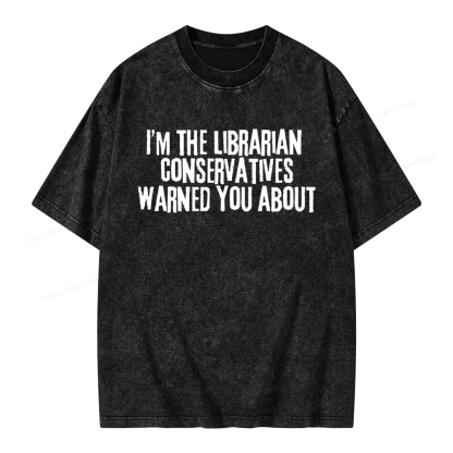 Pagewings I'm The Librarian Unisex Washed T-shirt