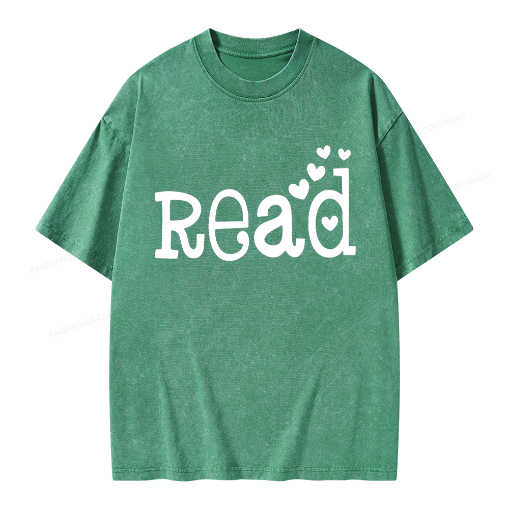 Pagewings Read More Books Unisex Washed T-shirt