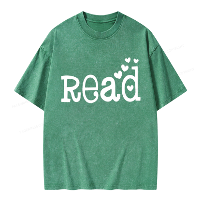Pagewings Read More Books Unisex Washed T-shirt