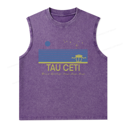 Pagewings Tau Ceti Unisex Washed Tank Top