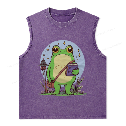 Pagewings A Book A Day Keep The Mental Breakdown Away Unisex Washed Tank Top