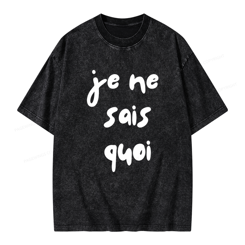 Pagewings Je Ne Sais Quoi Unisex Washed T-shirt