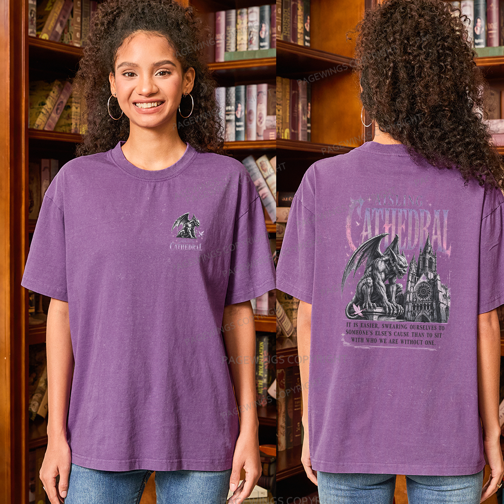 Pagewings Dark Fantasy Lover Unisex Washed T-shirt