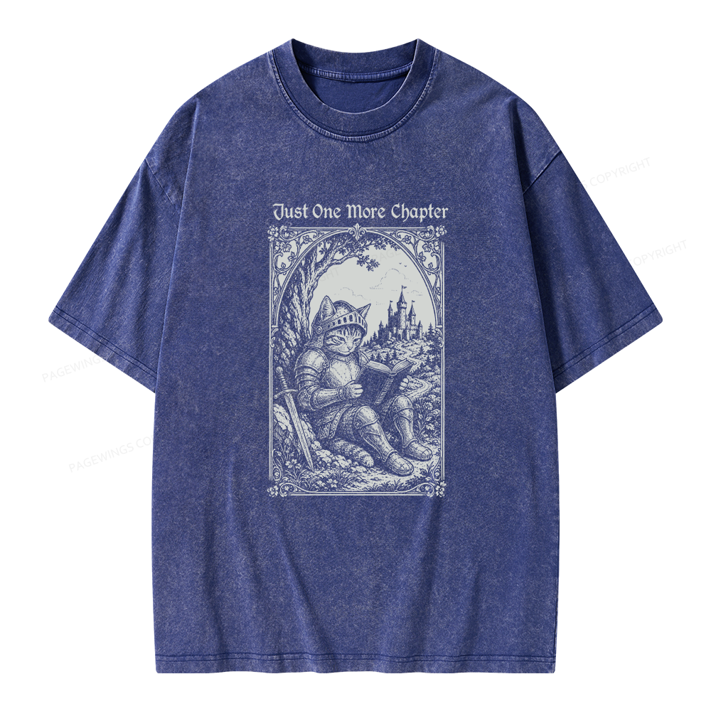 Pagewings Just One More Chapter Unisex Washed T-shirt