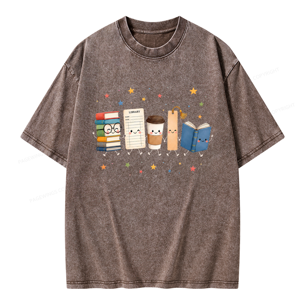 Pagewings Librarian Unisex Washed T-shirt