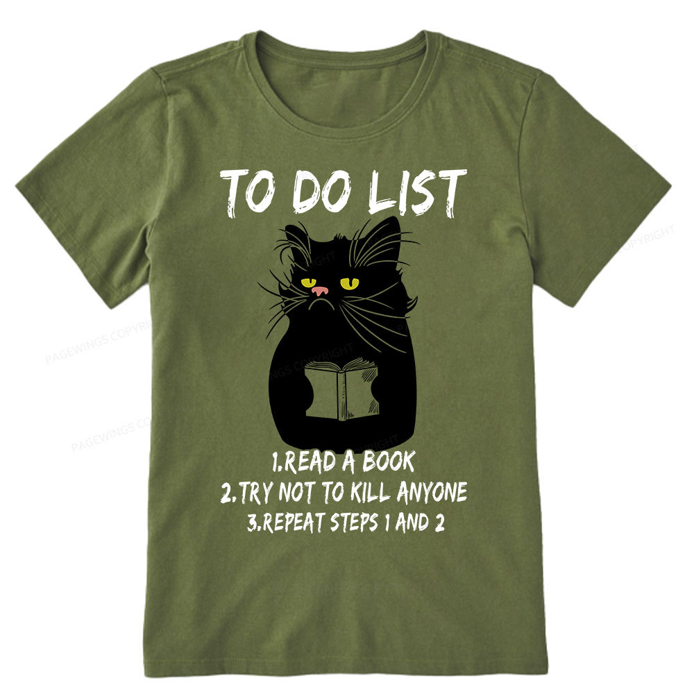 Pagewings Black Cat To Do List  Unisex Classic T-shirt