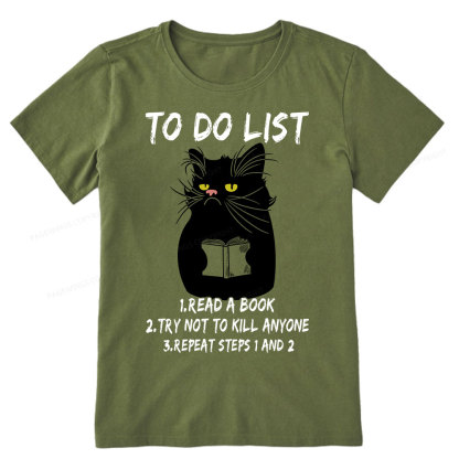 Pagewings Black Cat To Do List  Unisex Classic T-shirt