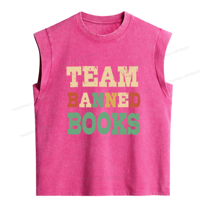 Pagewings Banned Books Women's Washed Tank Top