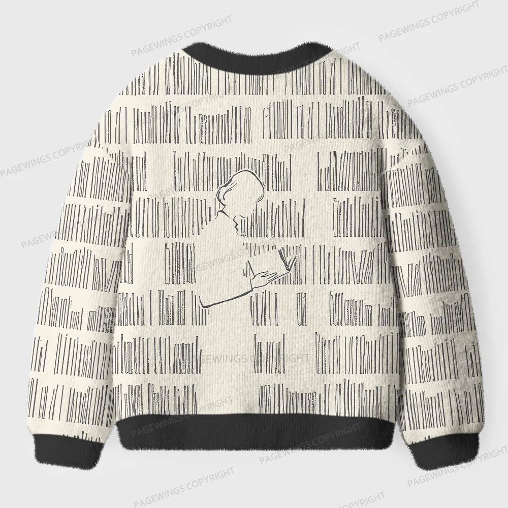 Pagewings Book Girl Unisex Ugly Cardigan Sweaters