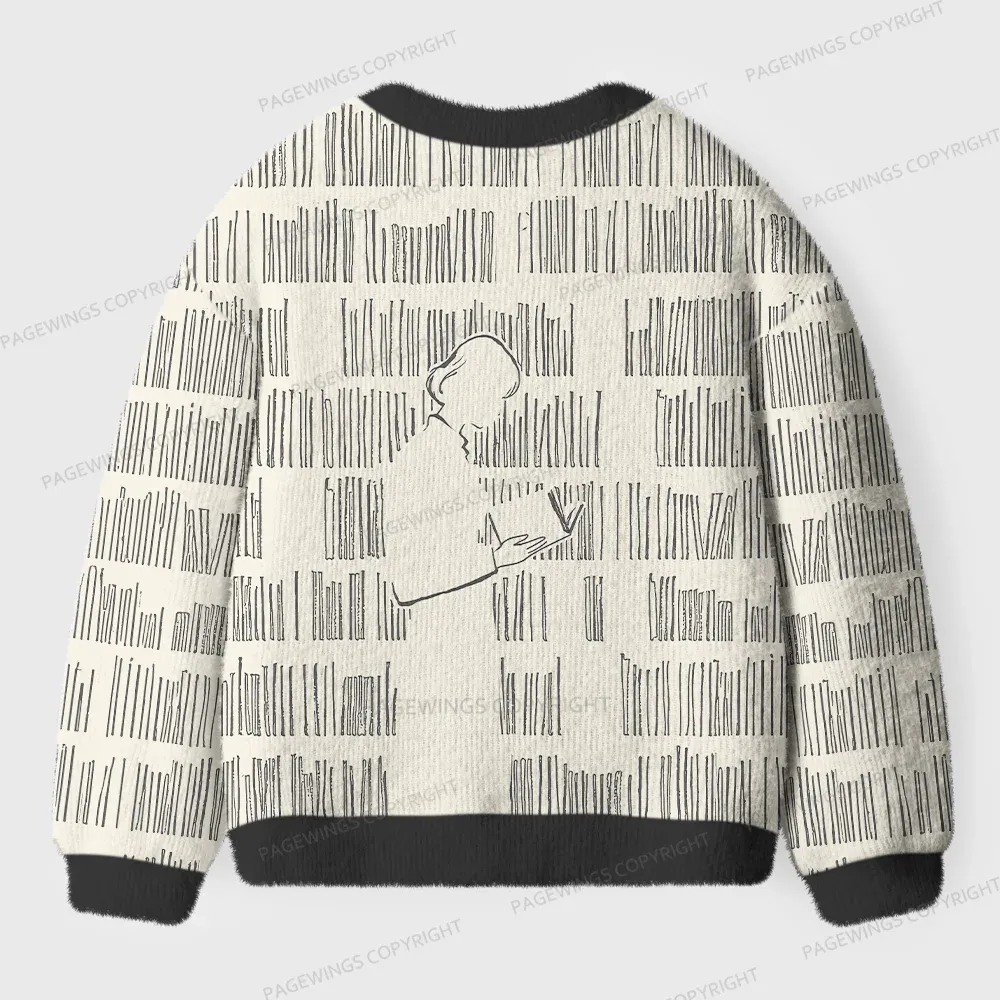 Pagewings Book Girl Unisex Ugly Cardigan Sweaters