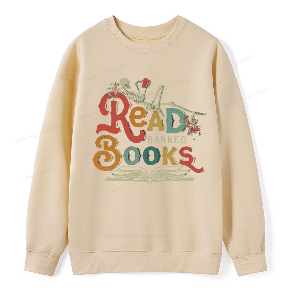 Pagewings Read Banned Books Unisex Classic Sweatshirt