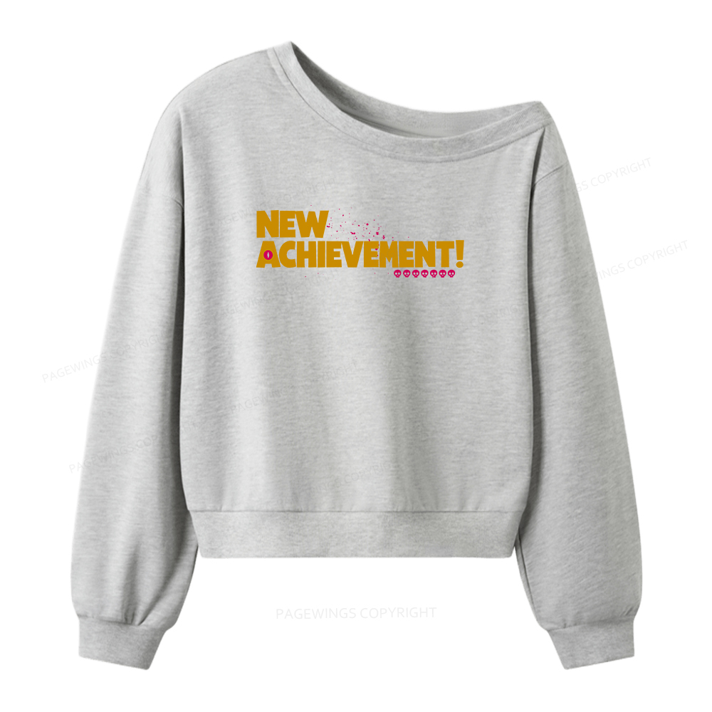 Pagewings New Achievement Women Off  Shoulder Sweatshirt
